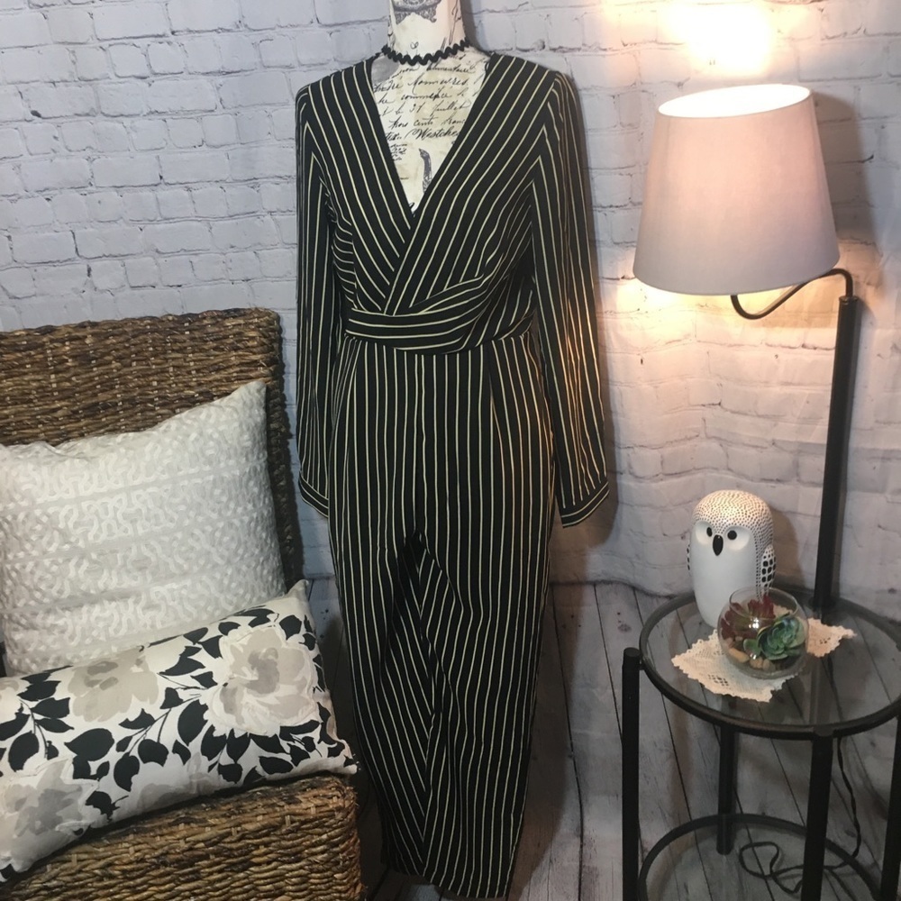 Blue Blush striped jumpsuit